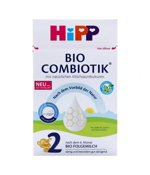 HiPP Stage 2 Organic Combiotic Follow-on  Milk Formula With DHA (600g)  German Version 6+ HiPP Stage 2 Organic Combiotic Follow-on  Milk Formula With DHA (600g)  German Version 6+