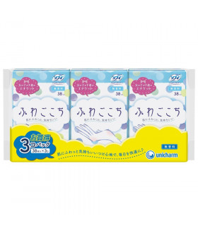 UNICHARM  PANTY LINERS (38 liners x 3-pack )