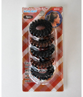 Round Swirly Ponytail Ties 5 count