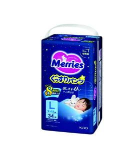 Merries Night  Pants L (9-15 kg) (20-33 lbs) 34 pcs