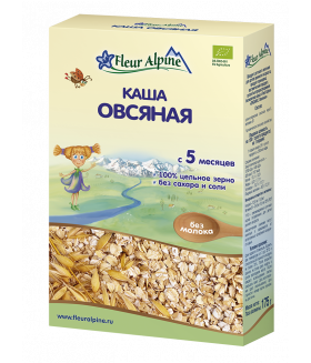 Organic Baby Cereal Oatmeal without Milk (5 Months+)