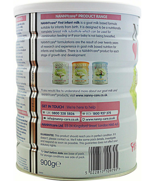 NANNYCare Stage 1 First Infant Goat Milk Formula (900g) - The Best From  Europe and Japan