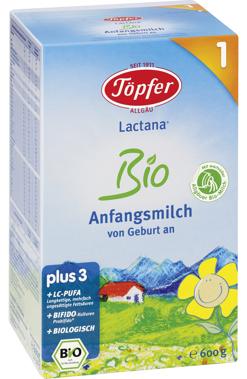 Topfer Stage 1 Lactana Organic (Bio) Infant Milk Formula (600g) 0-6 Month